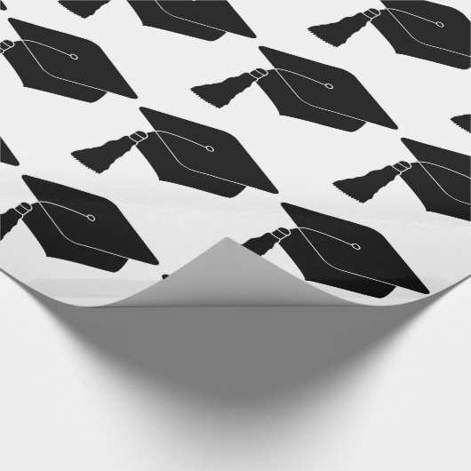Grad Cap Abschluss Geschenk Geschenkpapier (Ecke)