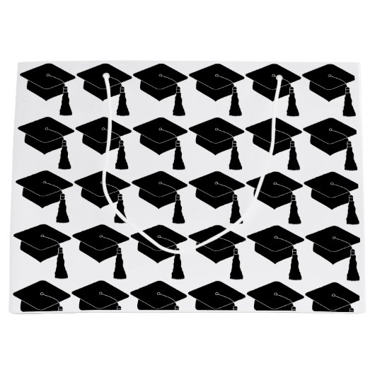 Grad Cap Abschluss Große Geschenktüte (Vorderseite)