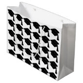 Grad Cap Abschluss Große Geschenktüte (Vorderseite Schrägansicht)