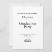Grad Cap and Diploma Graduation Party Einladung (Rückseite)