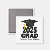 Grad Cap Bold-Klasse des Abschlusses 2025 Magnet (Vorderseite/Rückseite)