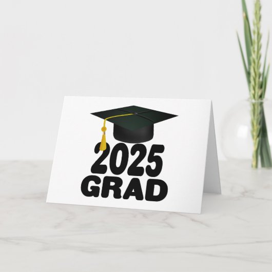 Grad Cap Bold-Klasse von 2025 Karte (Vorderseite)