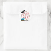 Grad Cap Book Stack Foto Abschluss Runder Aufkleber (Tasche)