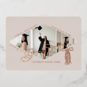 Grad Cap Bow & Tassel Ankündigung von Fotokollagen (Vorderseite)