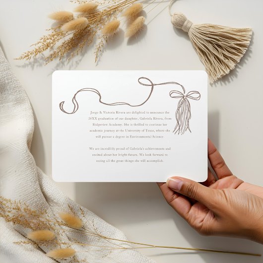 Grad Cap Bow & Tassel Ankündigung von Fotokollagen