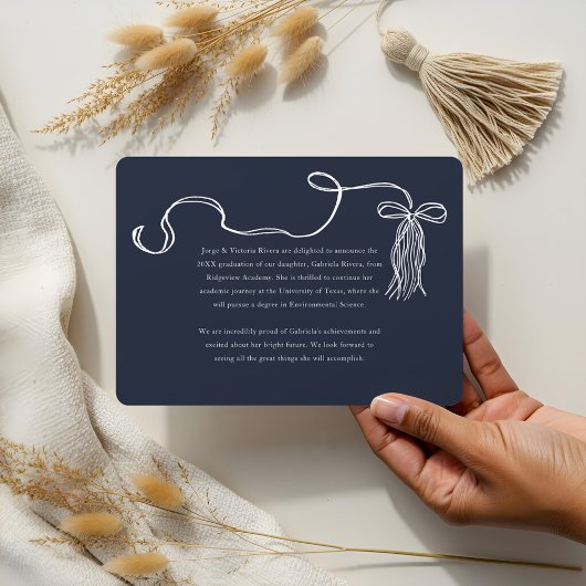 Grad Cap Bow & Tassel Ankündigung von Fotokollagen