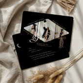 Grad Cap Bow & Tassel Ankündigung von Fotokollagen