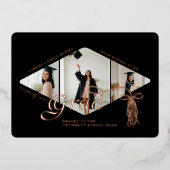 Grad Cap Bow & Tassel Ankündigung von Fotokollagen (Vorderseite)