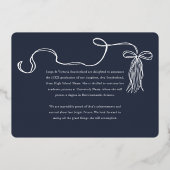 Grad Cap Bow & Tassel Ankündigung von Fotokollagen (Rückseite)