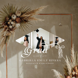 Grad Cap Bow & Tassel Foto Collage Abschluss Acrylschild