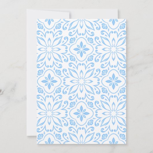 Grad Cap, Citrus Blue Abschluss Mittelmeer Einladung (Rückseite)