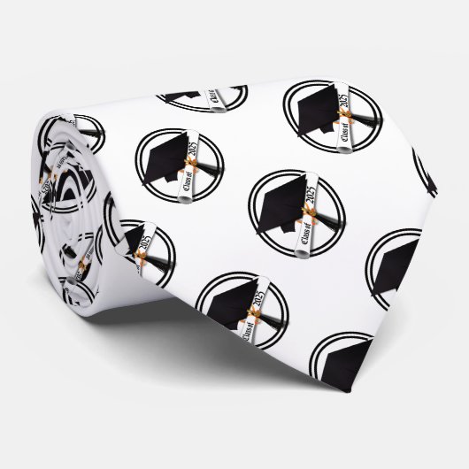 Grad-Cap-Diplom-Klasse 2025 Abschluss Krawatte (Gerollt)