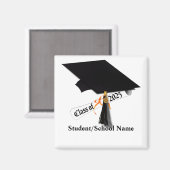 Grad-Cap-Diplom-Klasse 2025 Abschluss Magnet (Vorderseite/Rückseite)