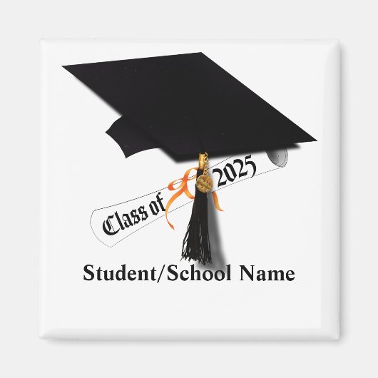 Grad-Cap-Diplom-Klasse 2025 Abschluss Magnet (Vorne)