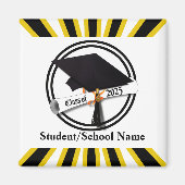 Grad-Cap-Diplom-Klasse 2025 Abschluss Magnet (Vorne)