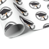 Grad-Cap-Diplom-Klasse 2026 Abschluss Geschenkpapier (Rolleneckpunkt)