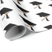 Grad-Cap-Diplom-Klasse 2026 Abschluss Geschenkpapier (Rolleneckpunkt)