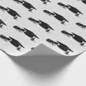 Grad-Cap-Diplom (Schwarz) Abschluss Geschenkpapier (Ecke)