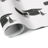 Grad-Cap-Diplom (Schwarz) Abschluss Geschenkpapier (Rolleneckpunkt)