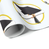 Grad Cap Diploma Abschluss Geschenkpapier (Rolleneckpunkt)