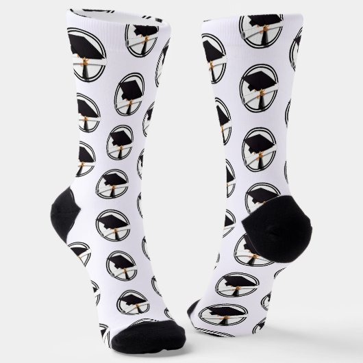 Grad Cap Diploma Abschluss Socken (Gewinkelt)