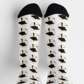 Grad Cap Diploma Abschluss Socken (Oben)