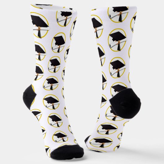 Grad Cap Diploma Abschluss Socken (Gewinkelt)