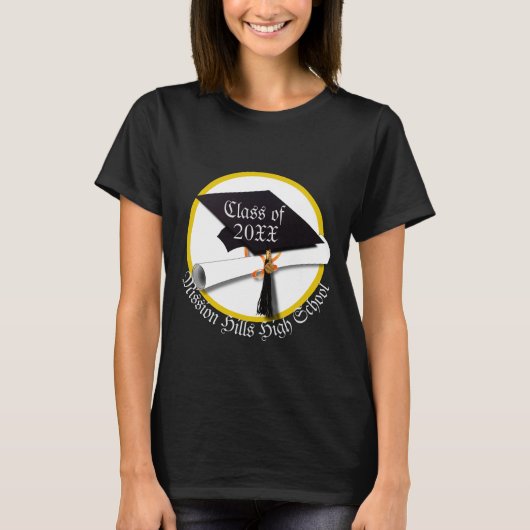 Grad Cap Diploma Abschluss T-Shirt (Vorderseite)