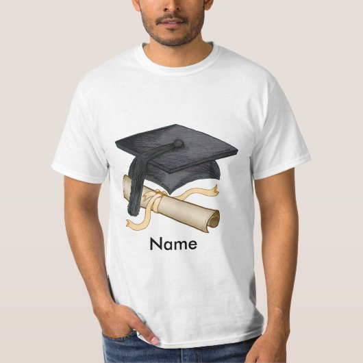 Grad Cap Diploma Brauch T-Shirt (Vorderseite)