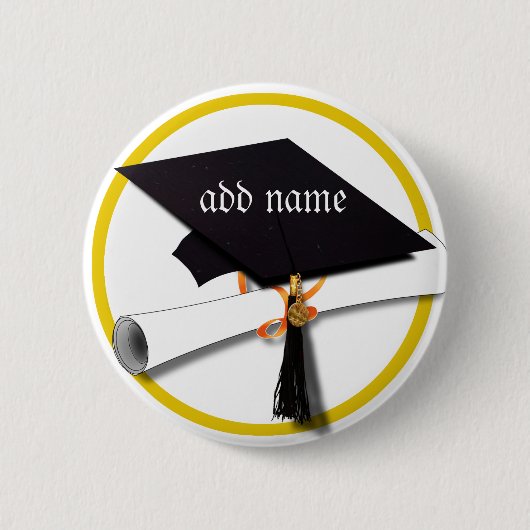 Grad Cap & Diploma Button (Vorderseite)