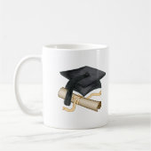 Grad-Cap-Diploma-Tasse Kaffeetasse (Links)