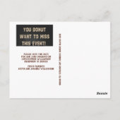 Grad Cap Donut Abschluss Save the Date Postkarte (Rückseite)