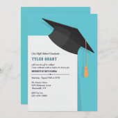 Grad Cap Einladung (Vorne/Hinten)