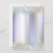 Grad Cap, farbenfroher Confetti Violet Abschluss Einladung (Rückseite)