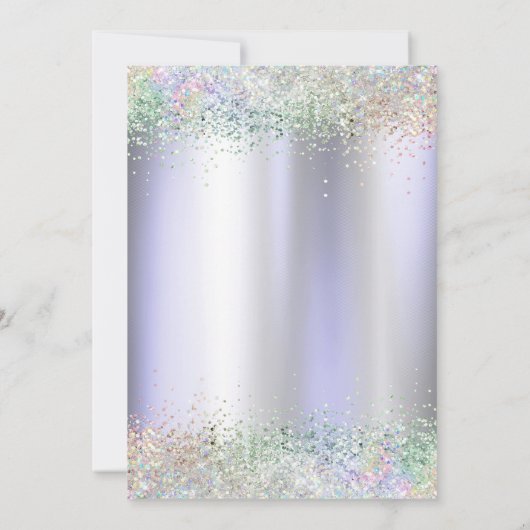 Grad Cap, farbenfroher Confetti Violet Abschluss Einladung (Rückseite)