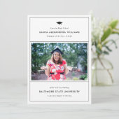 Grad Cap Foto Combo Ankündigung und Einladung (Stehend Vorderseite)