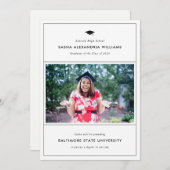 Grad Cap Foto Combo Ankündigung und Einladung (Vorne/Hinten)