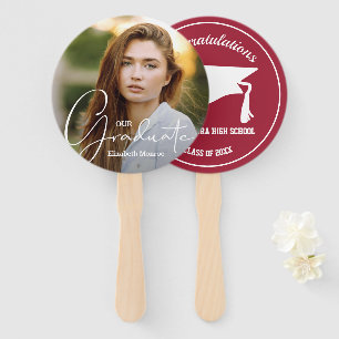 Grad Cap Graduate Foto Crimson Fächer