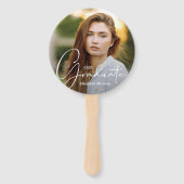 Grad Cap Graduate Foto Crimson Fächer (Vorderseite)