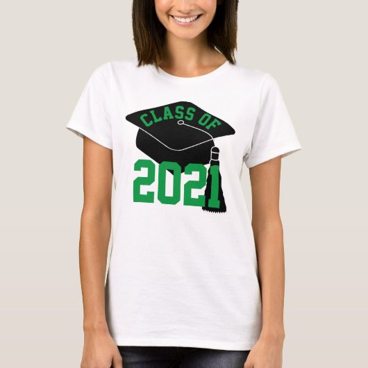 Grad Cap Green Class 2024 T - Shirt (Vorderseite)