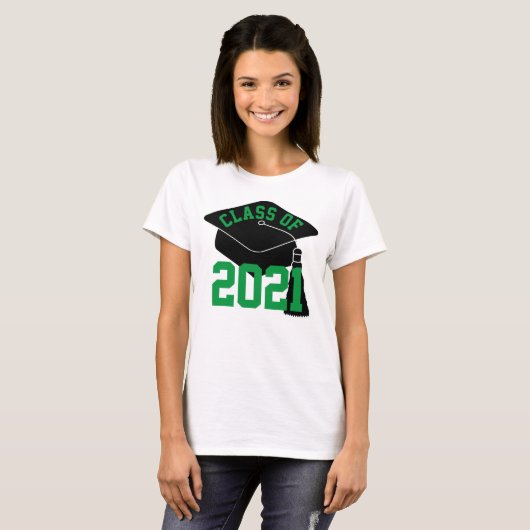 Grad Cap Green Class 2024 T - Shirt (Vorne ganz)