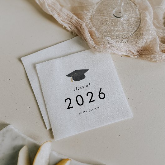 Grad Cap-Klasse 2025 Abschluss Serviette
