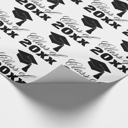 Grad-Cap-Klasse Jahr Abschluss-Geschenk Geschenkpapier (Ecke)
