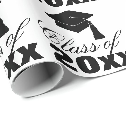 Grad-Cap-Klasse Jahr Abschluss-Geschenk Geschenkpapier (Rolleneckpunkt)