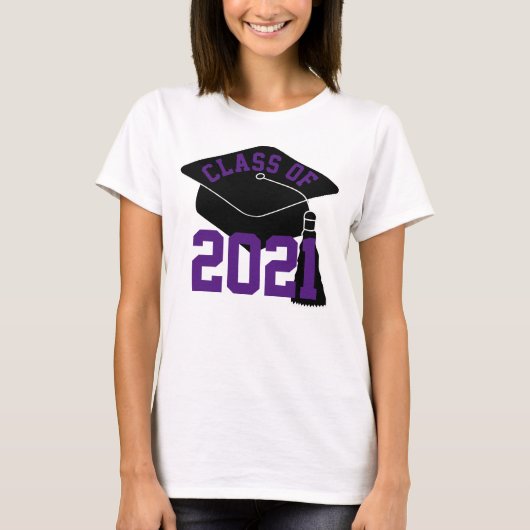 Grad Cap Lila-Klasse 2024 T-Shirt (Vorderseite)