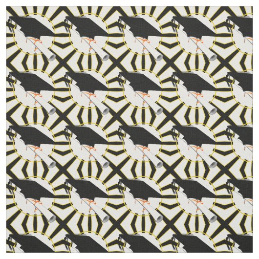 Grad Cap mit Schulfarben Stoff (Muster)