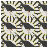 Grad Cap mit Schulfarben Stoff (Nahaufnahme)