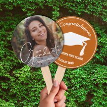 Grad Cap Modernes Graduate Foto Burnt Orange