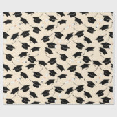 Grad Cap Pattern Abschluss Geschenkpapier (Flach)