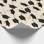 Grad Cap Pattern Abschluss Geschenkpapier (Ecke)